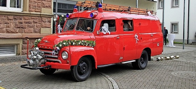 Der Opel Blitz der Kanderner Feuerwehr...ob es verkauft werden soll oder nicht.  | Foto: Feuerwehr Kandern