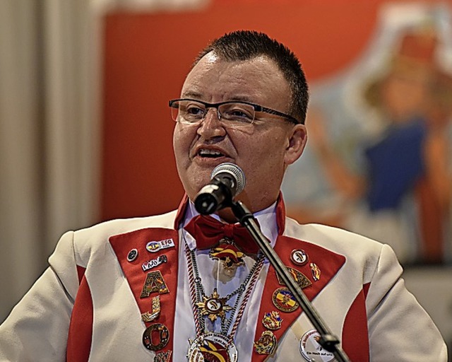 EFG-Prsident Gerhard Brklin beim Bockfrhschoppen.   | Foto: Jonas Hirt