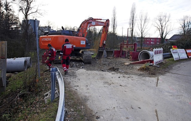 Der Zugang zum Hertener Loch ist wegen Kanalarbeiten derzeit nicht mglich.   | Foto: Boris Burkhardt