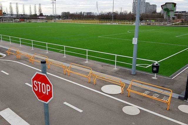 Der Zugang zum Sportplatz im Lahrer Bürgerpark wird gesperrt