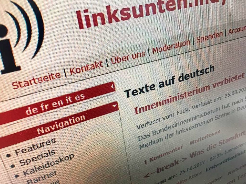 Die Internetplattform &#8222;linksunten.indymedia&#8220; ist wieder erreichbar.  | Foto: Screenshot