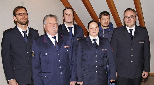 Jonas Gerspach (von links, Beisitzer),...ss der Feuerwehrabteilung Rippolingen.  | Foto: Hans-Walter  Mark