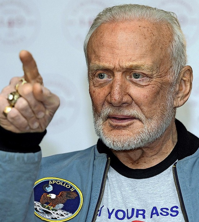 Buzz Aldrin erlebte nicht nur Hhenflge.  | Foto: Martial Trezzini (dpa)