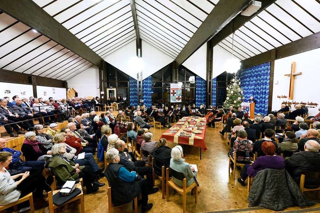 Ein  volles Haus gab&#8217;s beim Land...ujahrsempfang im Zachus-Gemeindesaal.  | Foto: Thomas Kunz