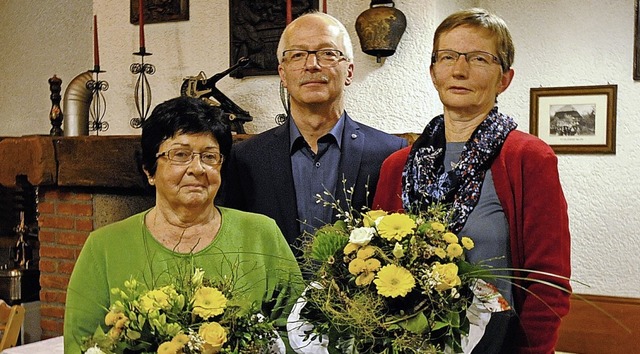 Zu neuen Ehrenmitgliedern ernannte der...Fehrenbacher (links) und Astrid Kopf.   | Foto: Beate Zehnle-Lehmann