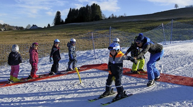 Die Technik hat es mglich gemacht: Be...ersten Alpinsportversuche unternommen.  | Foto: Ulrike Spiegelhalter