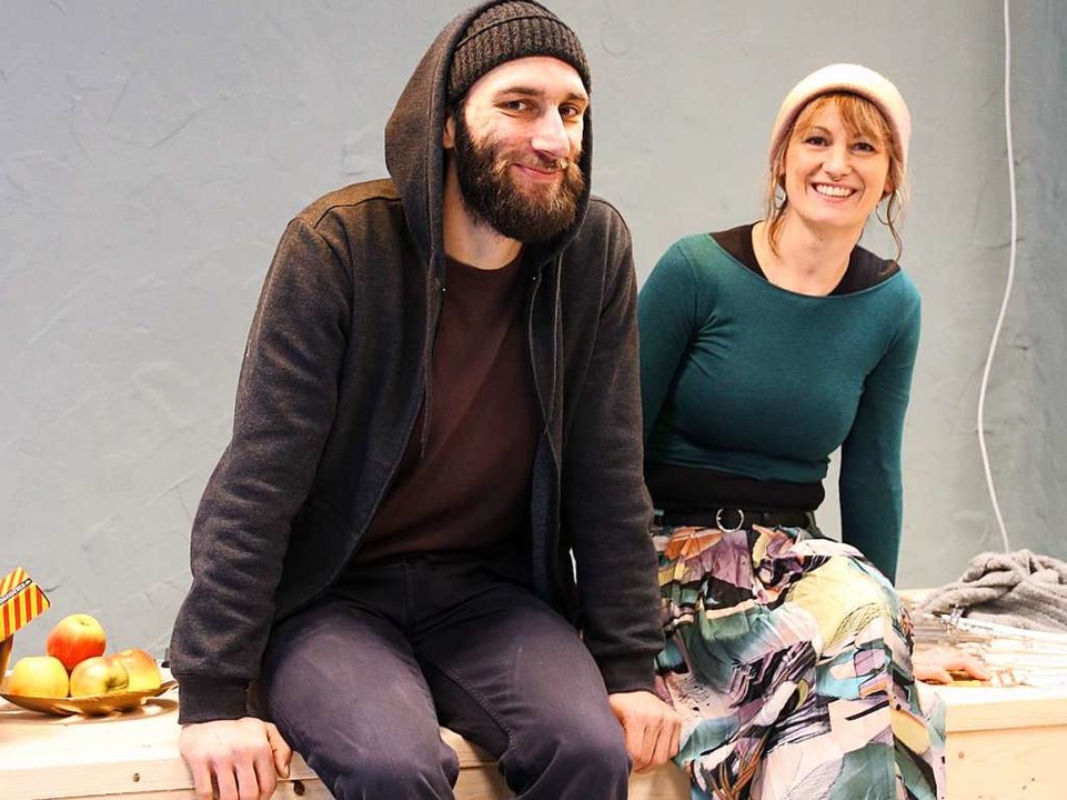 Patrizia Gajda mit ihrem Freund Jamal, der im Geschft aushilft  | Foto: Gina Kutkat