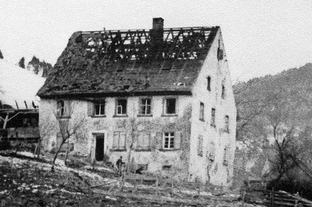 Die Bomben haben auch dem Lenzenhof in...t wurde dort glcklicherweise niemand.  | Foto: Arbeitskreis Glottertler Ortsgeschichte