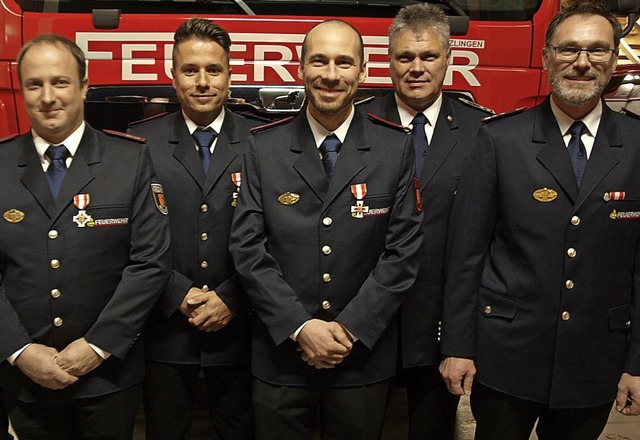Ausgezeichnete Feuerwehrleute: (von li...aus Werner und Kommandant Thomas Muck   | Foto: Paul Schleer