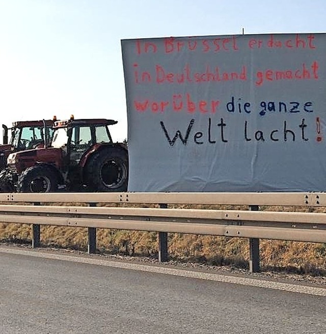 Bauernproteste beim Agrartag.  | Foto: Christa Maier