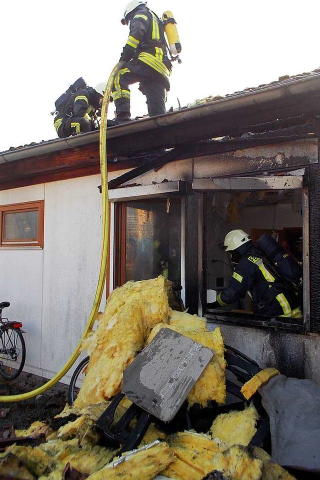 Eine gemeindeeigene Wohnung in Denzlin...Jahre alten Bewohner der Brandstiftung  | Foto: Feuerwehr Denzlingen