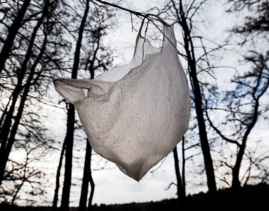 Wird vom Gesetzgeber wohl bald verboten werden: die Plastiktüte.  | Foto: Patrick Pleul