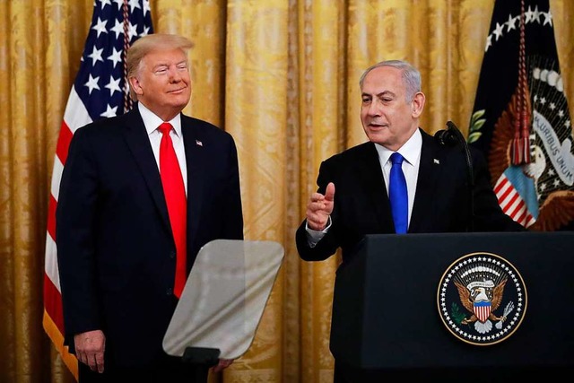 Donald Trump (links) und Israels Prsident Benjamin Netanjahu.  | Foto: Alex Brandon (dpa)
