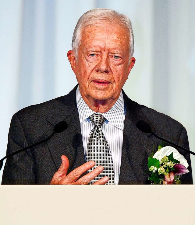 Erhielt fr seine Bemhungen  sogar den Nobelpreis: Jimmy Carter  | Foto: TORU YAMANAKA