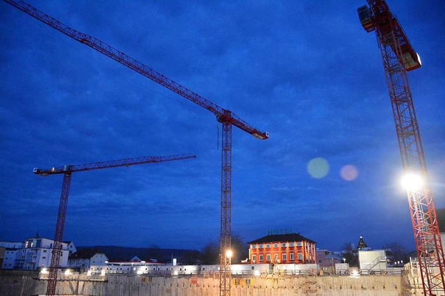 Die Baustelle der Dreilndergalerie im vergangenen Dezember  | Foto: Hannes Lauber