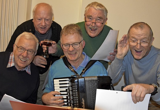 Knut Reiger (von links), Rolf Nnninge...ner freuen sich auf die Beizentouren.   | Foto: Heinz und Monika Vollmar