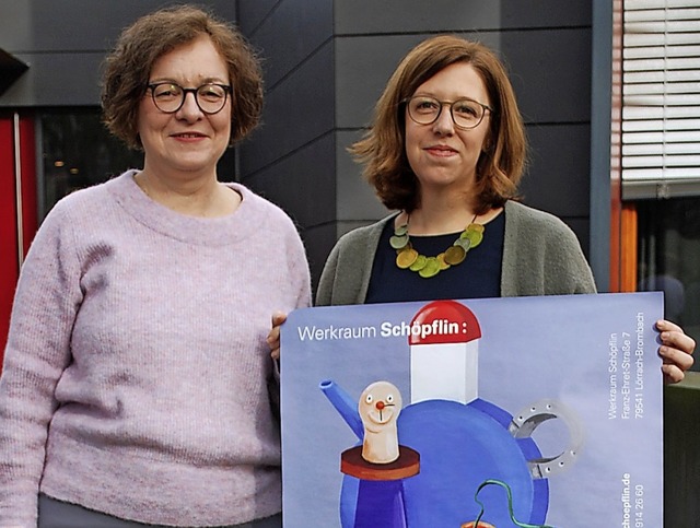 Birgit Degenhardt (links) und Vera Meister des Werkraum Schpflin.  | Foto: Thomas Loisl Mink