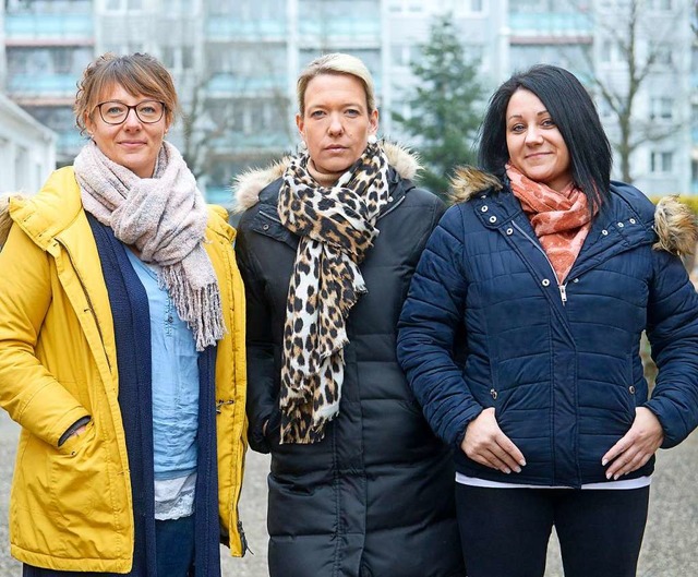 Franziska Pezzino, Monika Dold und Kat...ss ihre Kinder gut untergekommen sind.  | Foto: Ingo Schneider