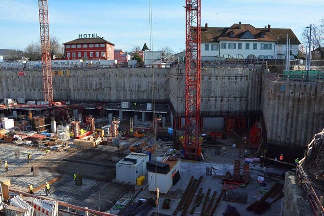 Die Baustelle der Dreilndergalerie in Weil am Rhein  | Foto: Hannes Lauber