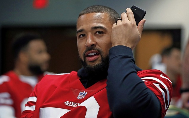 Mark Nzeocha aus Deutschland von den S...es Super Bowl zwei Wochen verzichtet.   | Foto: Wilfredo Lee (dpa)