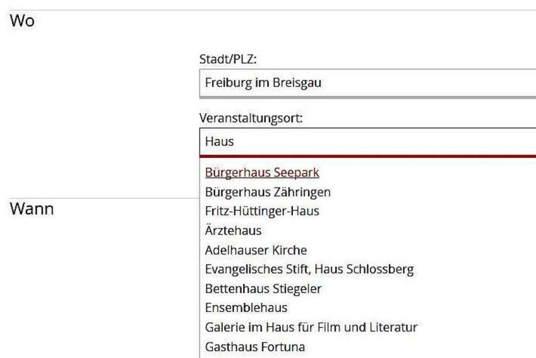 Nachdem Sie die Stadt oder Ortschaft e...er Liste der Suchergebnisse auswhlen.  | Foto: bz-ticket.de
