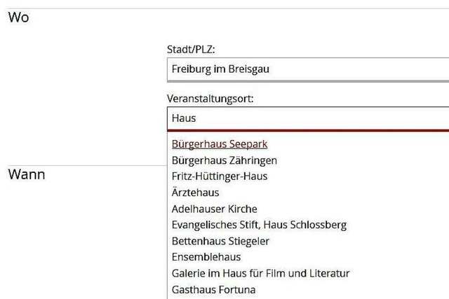 Nachdem Sie die Stadt oder Ortschaft e...er Liste der Suchergebnisse auswhlen.  | Foto: bz-ticket.de