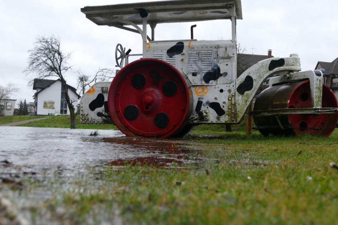 Die Wiese im Oberen Wiesental hat Hochwasser.  | Foto: Sattelberger
