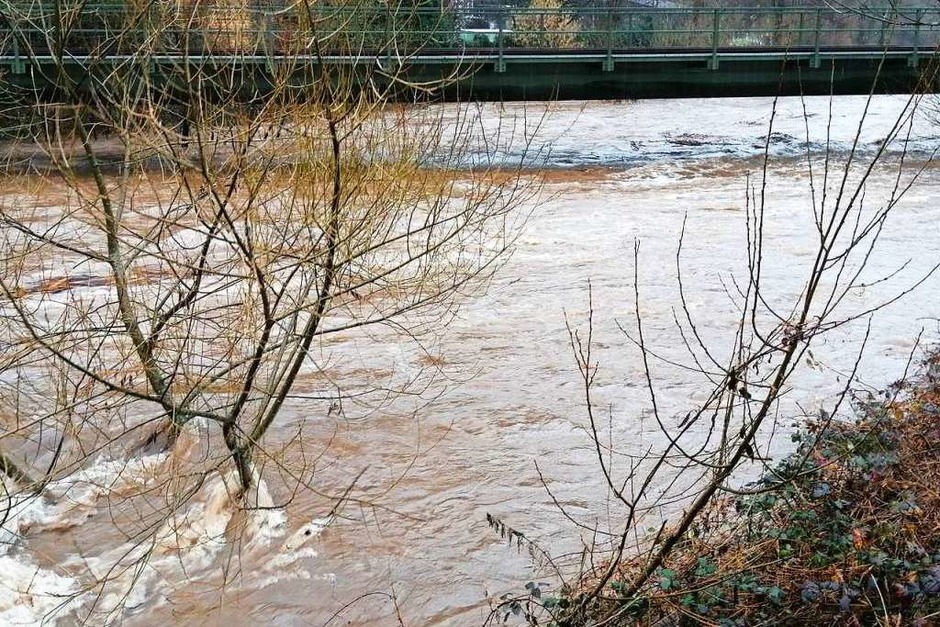 Wasser unter der Eisenbahnbrücke nahe Jungfernsteg in Waldkirch (Foto: Sylvia Sredniawa) Wasser unter der Eisenbahnbrücke nahe Jungfernsteg in Waldkirch (Foto: Sylvia Sredniawa)
