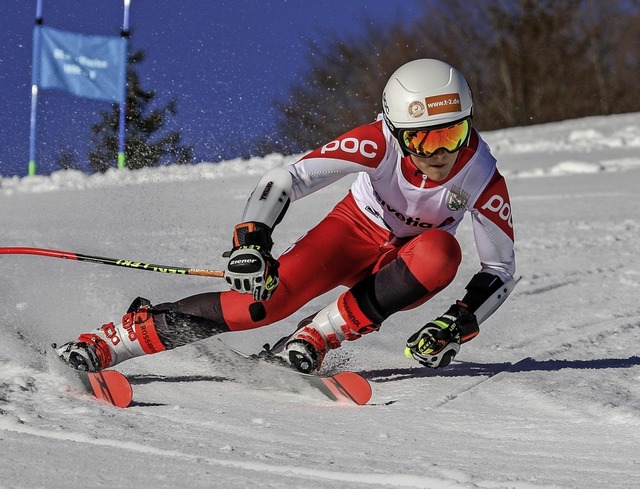 Demonstration der Strke: Die 16-jhri...n die Silbermedaille im Riesenslalom.   | Foto: Martin Siegmund