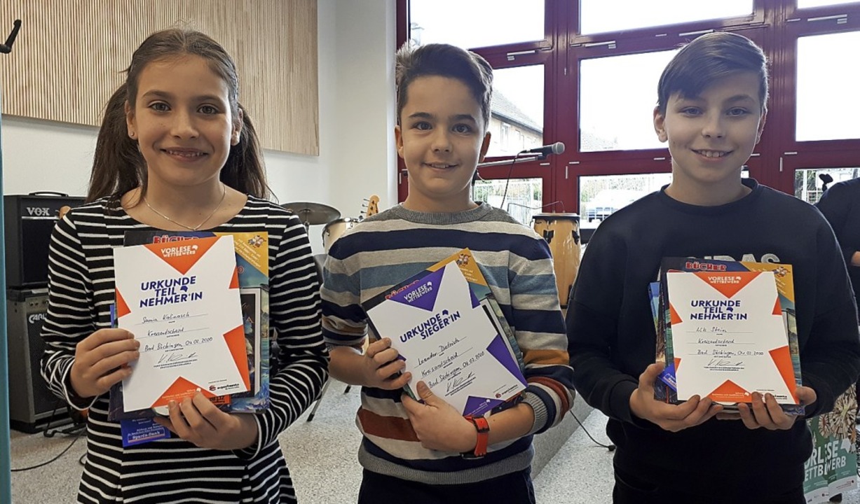 Die besten Vorleser im Kreis Waldshut:...r Hans Thoma Schule in Bad Sckingen.   | Foto: Maria Schlageter