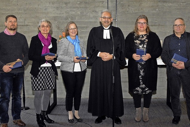 Der neue Kirchengemeinderat der evange...icht auf dem Foto ist Ulla Schneider.   | Foto: Stefan Pichler