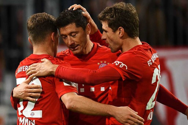 Jubel bei den Bayern  | Foto: CHRISTOF STACHE (AFP)