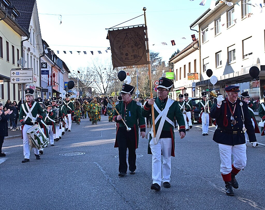 Die Ranzengarde fhrt den Umzug  an.