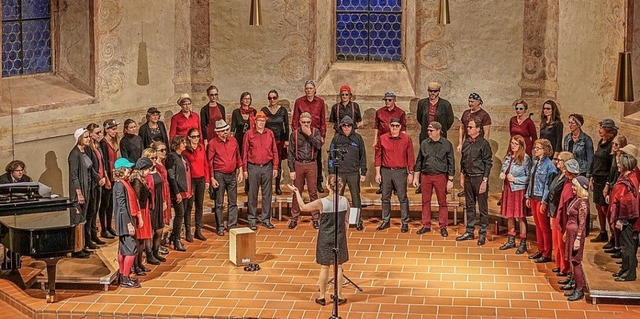 Der Chor Concordia Nova bei einem Konzert in Mllheim   | Foto: privat