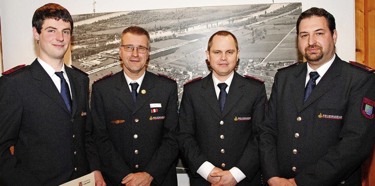 Der neue Maschinist und Kassierer Patr...radler sowie Michael Huber (von links)  | Foto: Norbert Sedlak