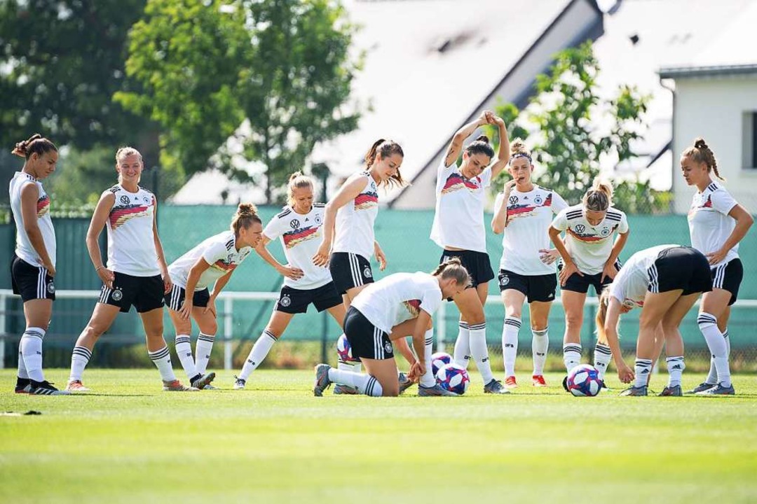 Die Nationalmannschaft der Frauen hat ...-Highlight geben, verspricht der DFB.   | Foto: Sebastian Gollnow (dpa)