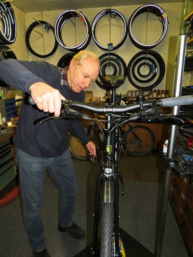 In der bergangszeit kmmert sich Gord...noch immer um  alles rund ums Fahrrad.  | Foto: Claudia Gempp