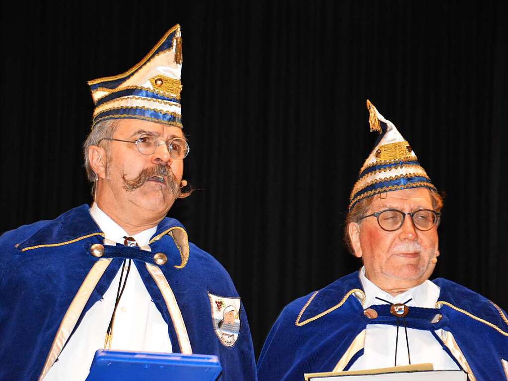 Die Zunftmeister Hans Rudi Lienin und Peter Guggenbhler als neuer Erster Brgermeister: Uns gibt’s nur im Doppelpack!