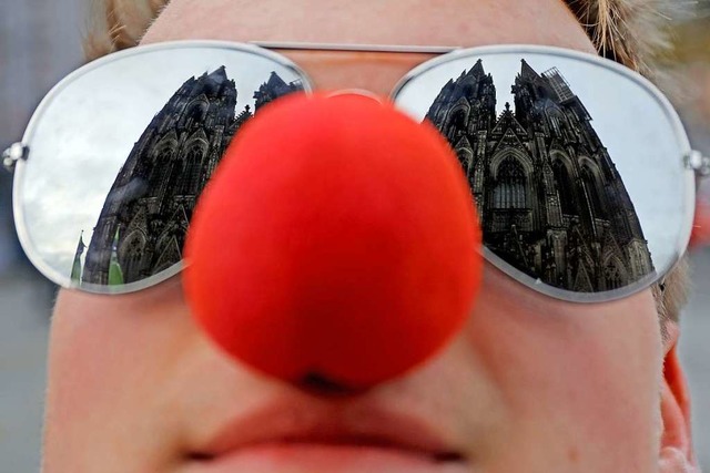Mit einer roten Clownsnase ist man auf...keine Rassismus-Vorwrfe (Archivbild).  | Foto: Oliver Berg (dpa)
