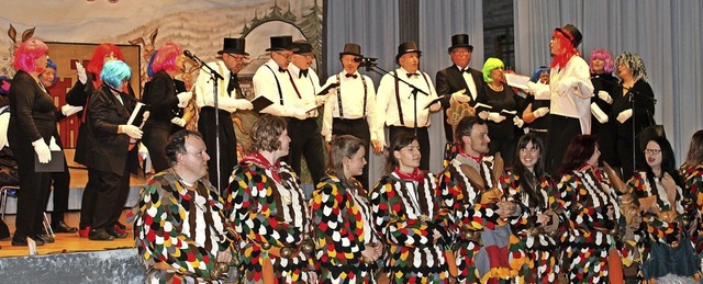 Jubilum der Hsemer Hasen &#8211; und...chor St. Fridolin kam zum Gratulieren.  | Foto: Cornelia Liebwein