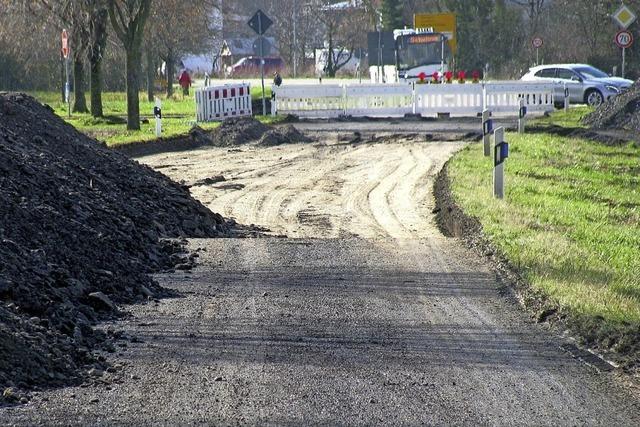 In Staufen werden drei Kreisverkehre gleichzeitig gebaut