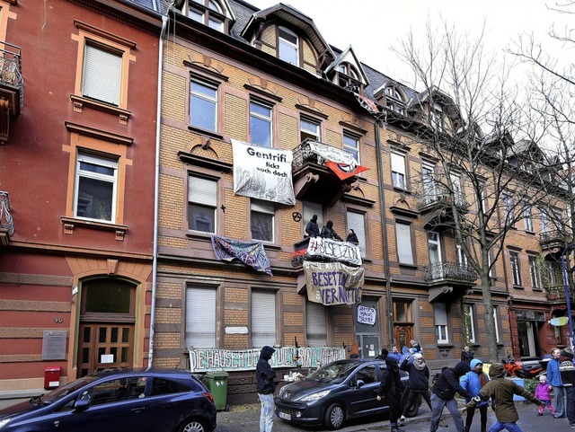 Haus besetzt: die Guntramstrae im Dezember 2018   | Foto: Thomas Kunz