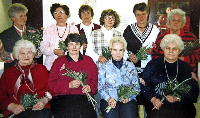Die geehrten Grndungsmitglieder anls...25-jhrigen Jubilums im Januar 1995.   | Foto: Reiner Merz