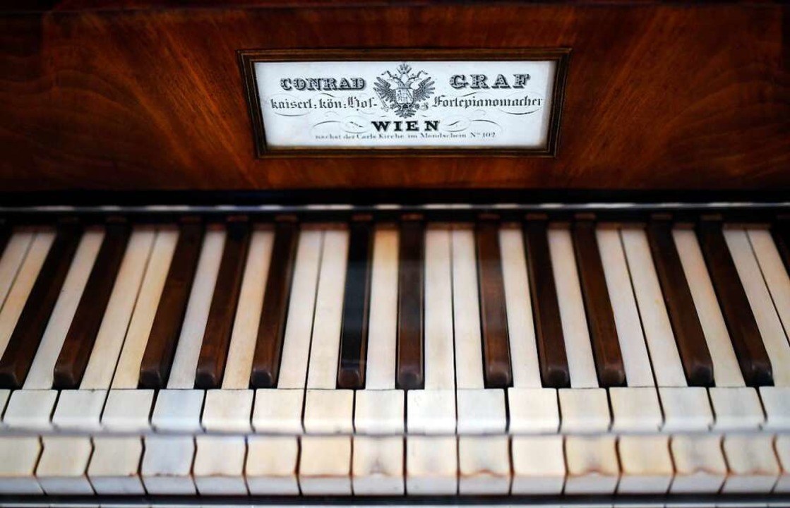 Die Tastatur von Beethovens letztem Pi... zu bewundern im Bonner Beethoven-Haus  | Foto: INA FASSBENDER