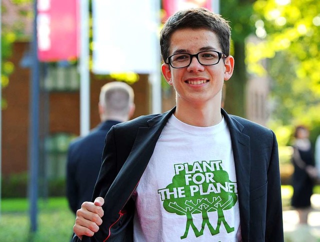 Felix Finkbeiner hat die Organisation ... the Planet&#8220; ins Leben gerufen.   | Foto: Caroline Seidel