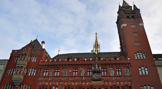 Die 1504 begonnene Rathaus-Erweiterung...Beitritt Basels zur Eidgenossenschaft.  | Foto: Daniel Gramespacher