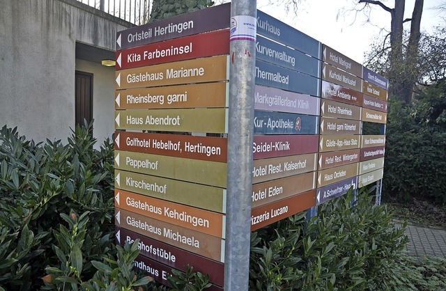 So kunterbunte Hinweisschilder wie bis...ig in Bad Bellingen nicht mehr geben.   | Foto: Jutta Schtz