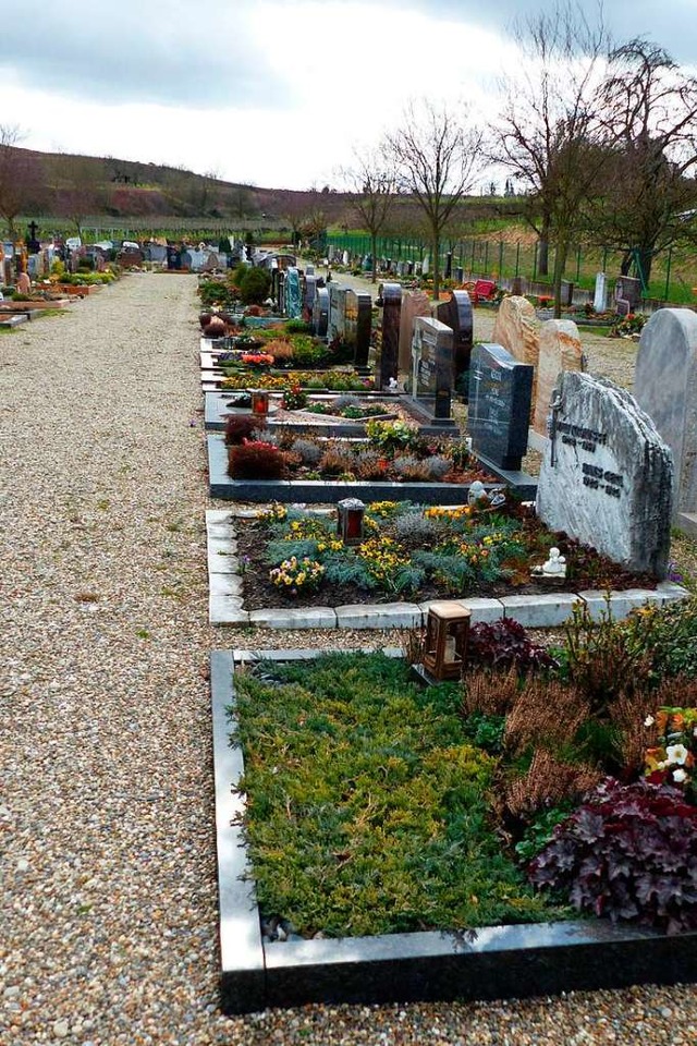 Fr den Friedhof in Eichstetten wurden Kosten und Gebhren neu kalkuliert.  | Foto: Claudia Bachmann-Goronzy