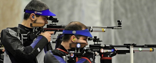 Korvin Krner (links) beim Heimwettkampf  in Oberschopfheim.   | Foto: Pressebro Schaller