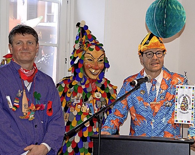 OB Steffens (rechts) und Brgermeister Martini als Gastgeber  | Foto: hr